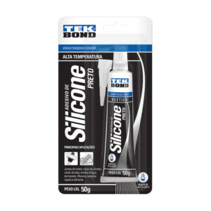 Cola Silicone 50G Alta Temperatura Preta TEKBOND